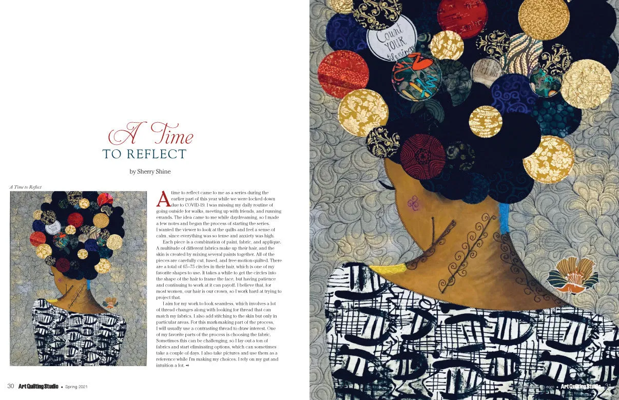 Stampington Art Quilting Studio Spring 2021 blad PDF quilting