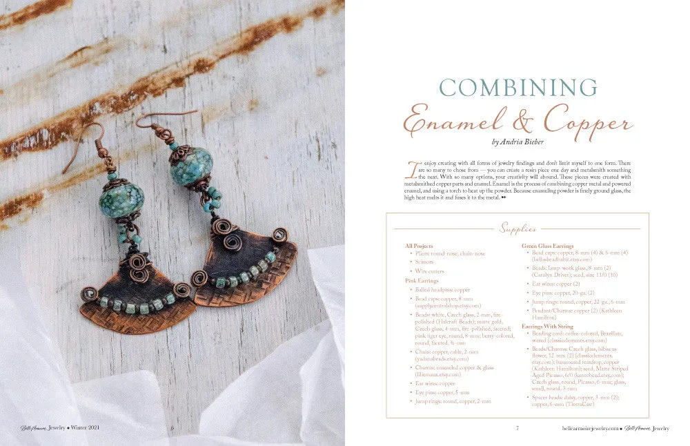 Stampington Belle Armoire Jewelry Winter 2021 blad PDF 144 sider