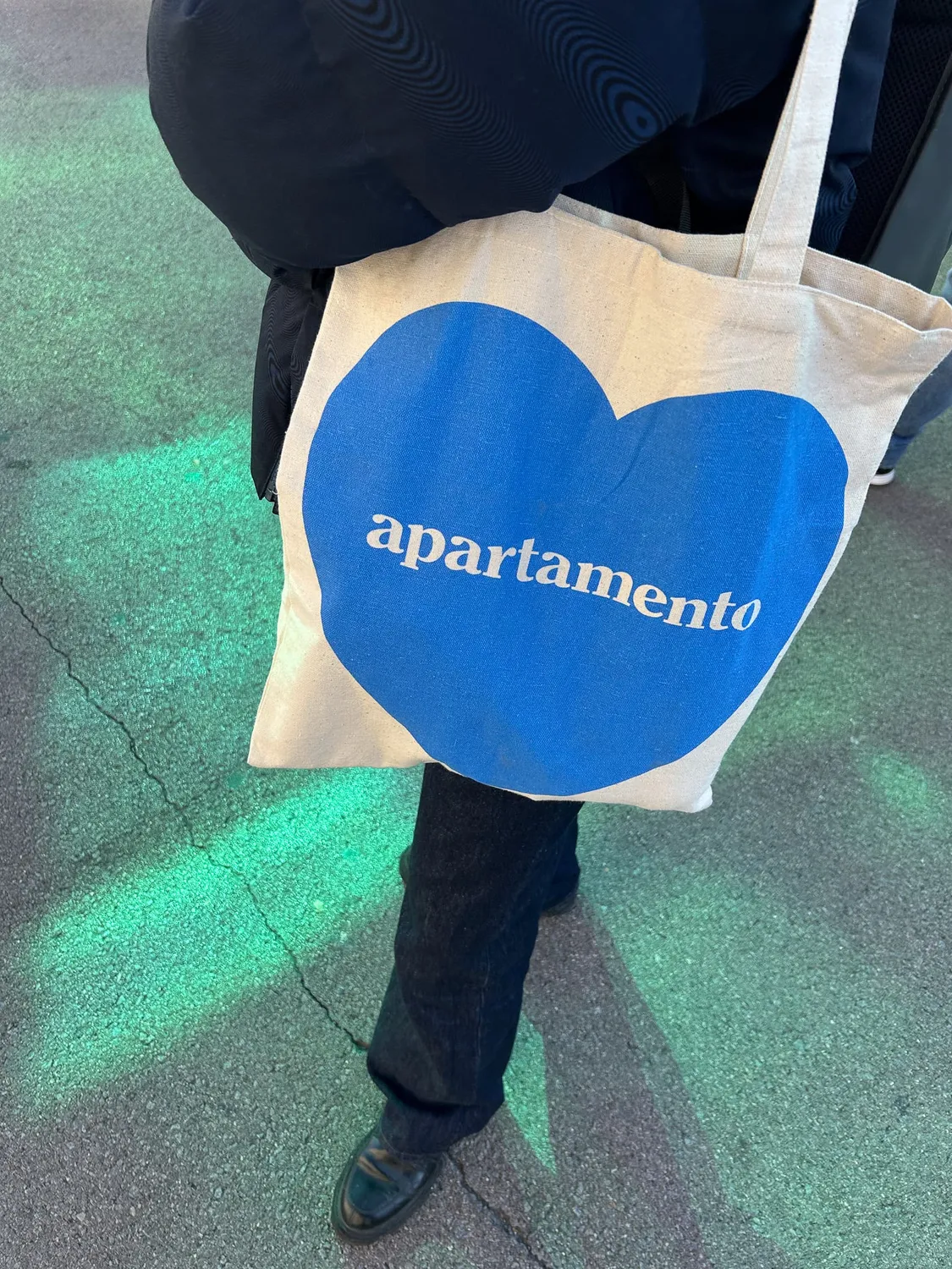 Apartamento Heart Tote Bag handlenett blue flame