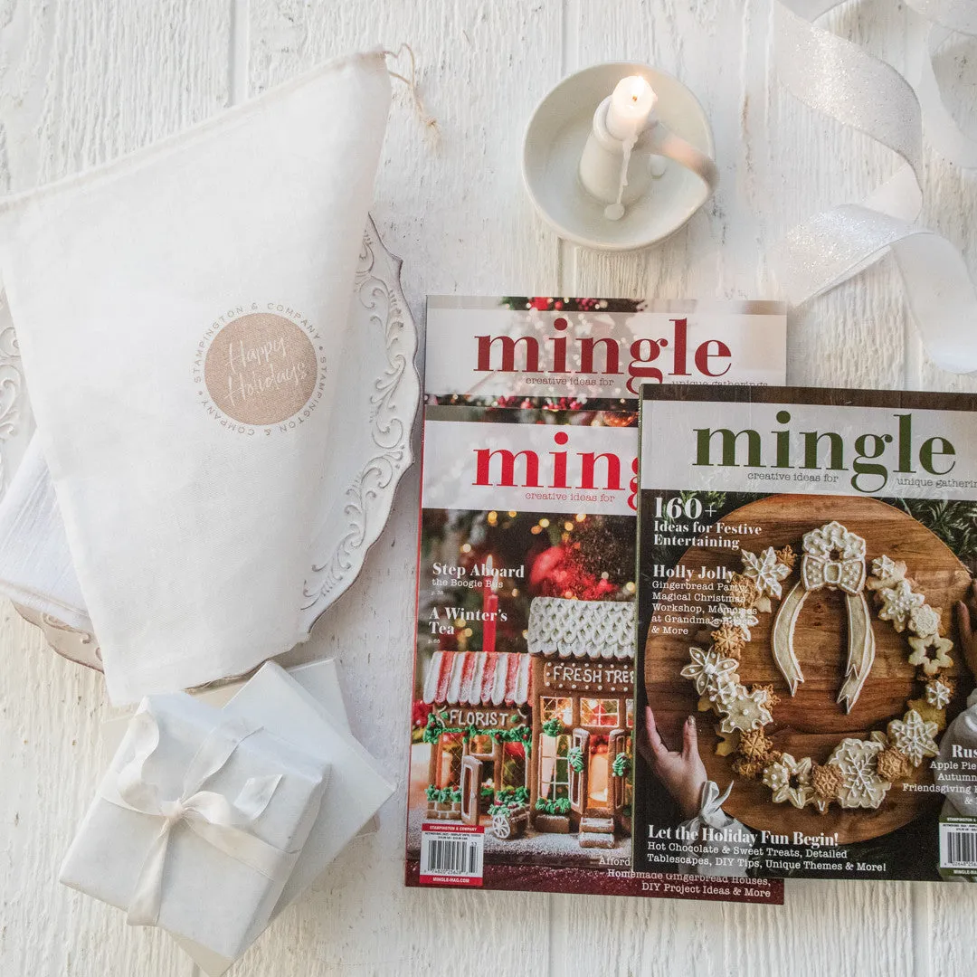 Stampington Mingle Holiday Bundle bladpakke 3 julenummer