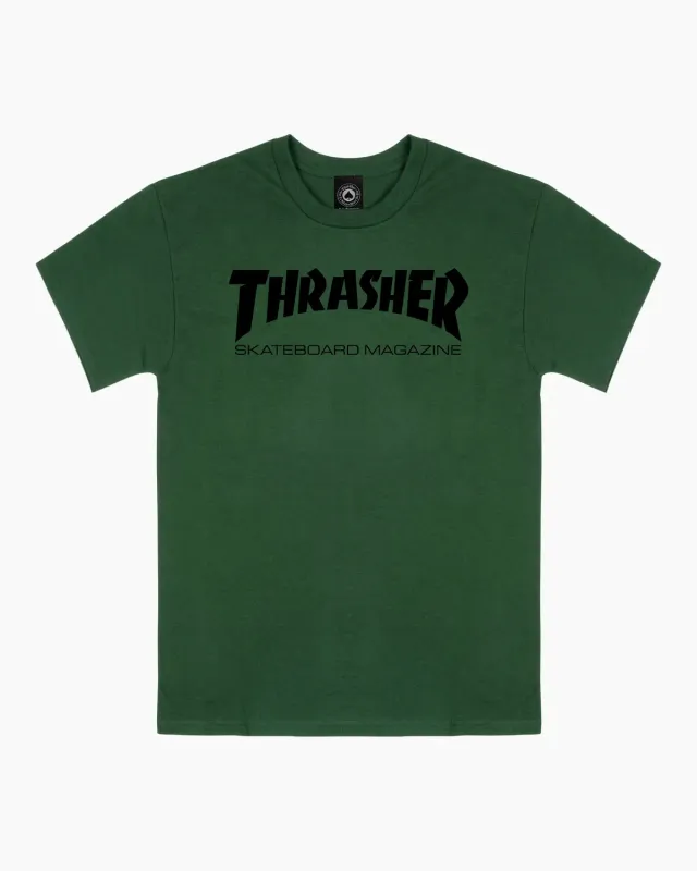 Thrasher Skate Mag t-skjorte army green bomull