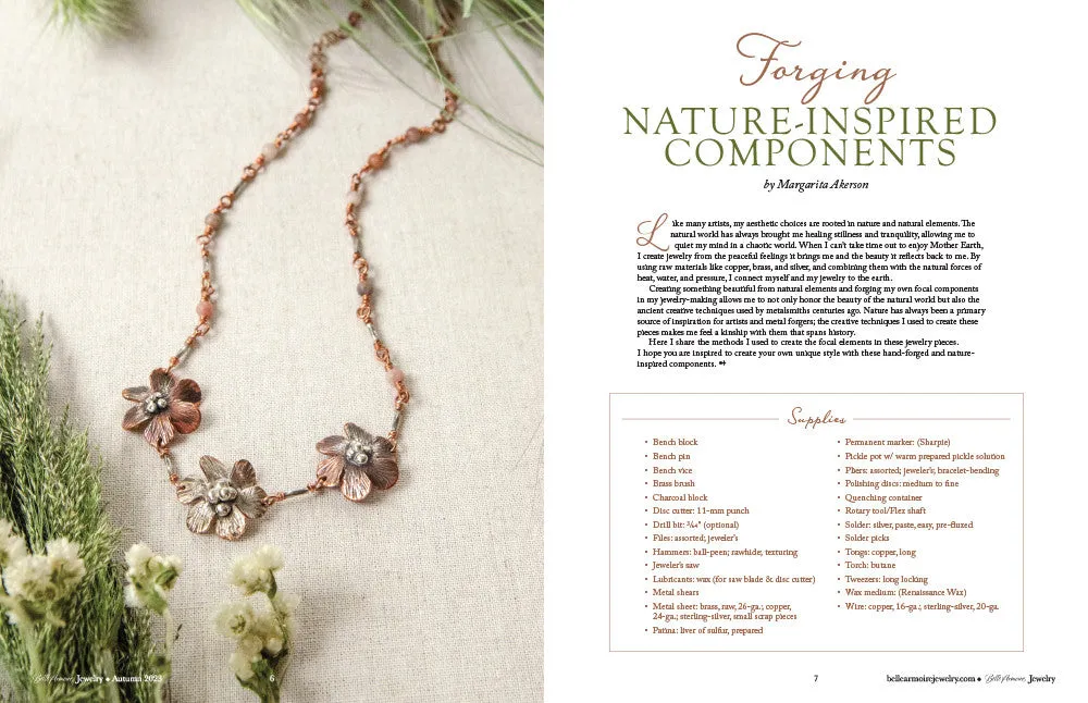 Stampington Belle Armoire Jewelry Autumn 2023 blad PDF smykker