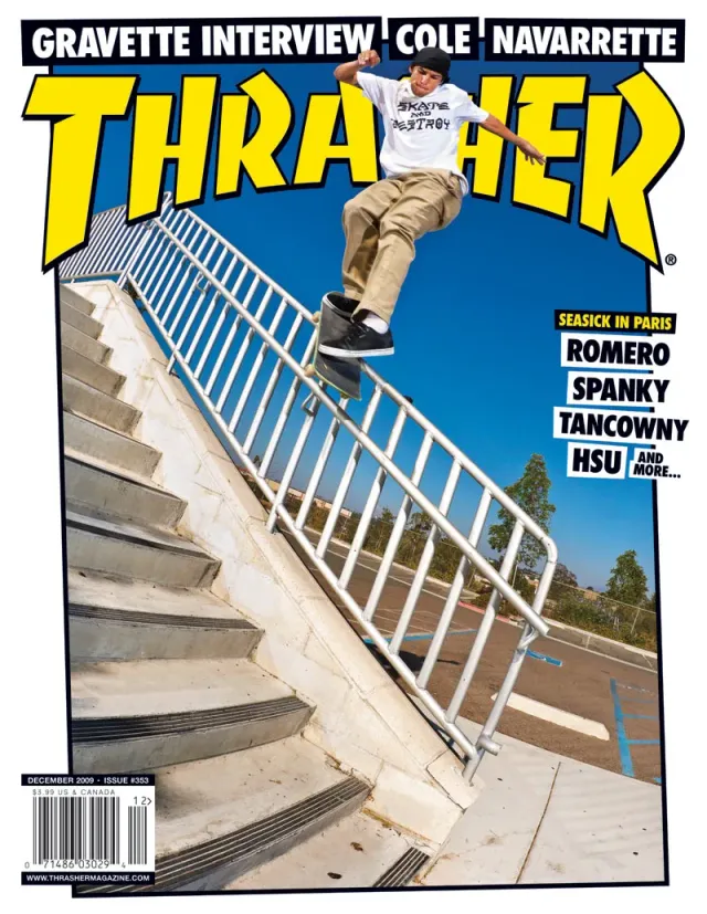 Thrasher December 2009 blad enkeltnummer skateboard
