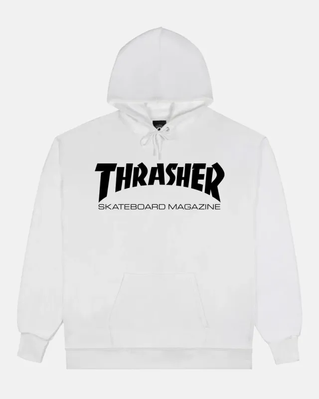 Thrasher Skate Mag hettegenser hvit/svart bomull