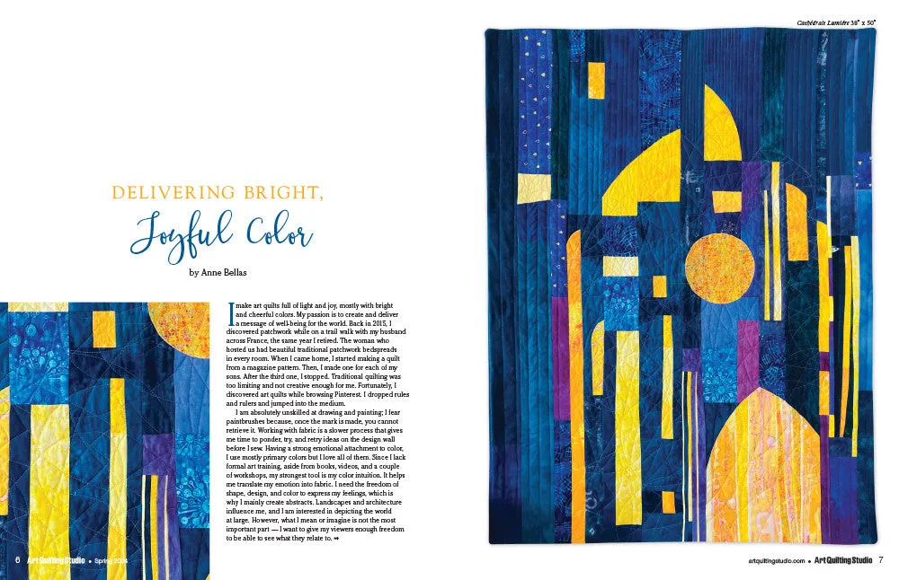 Stampington Art Quilting Studio blad vår 2024 PDF