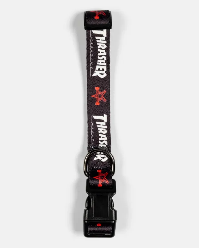 Thrasher Dog Collar hundehalsbånd svart