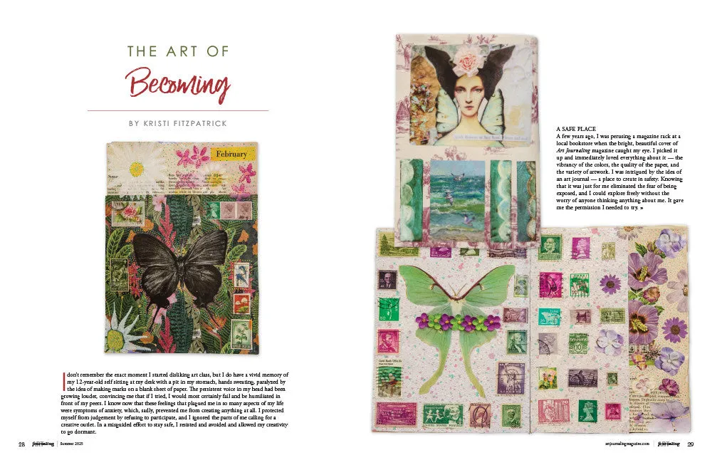 Stampington Art Journaling Summer 2025 e-blad PDF kunst
