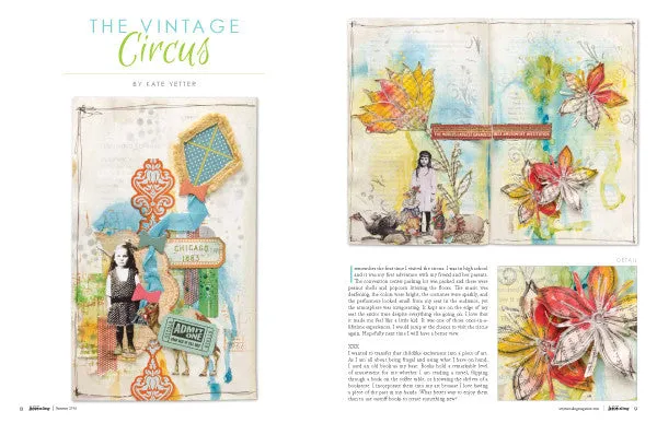 Stampington Art Journaling Summer 2016 pdf-blad collage