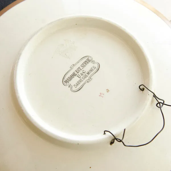 Stampington Enfin Seuls! tallerken dekor 21,5 cm vintage