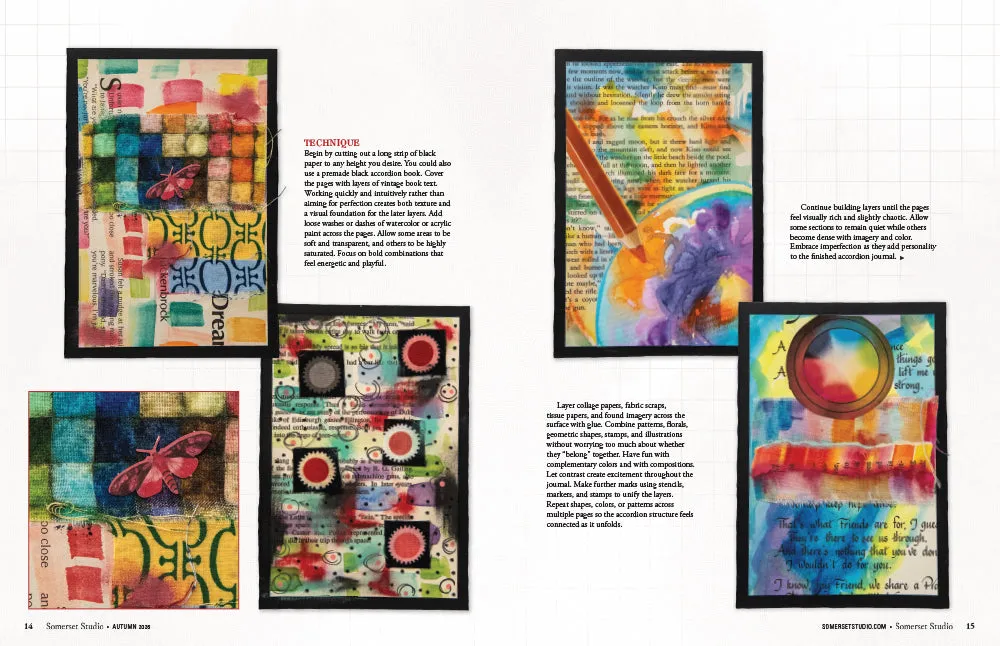 Stampington Somerset Studio Autumn 2026 blad PDF mixed-media