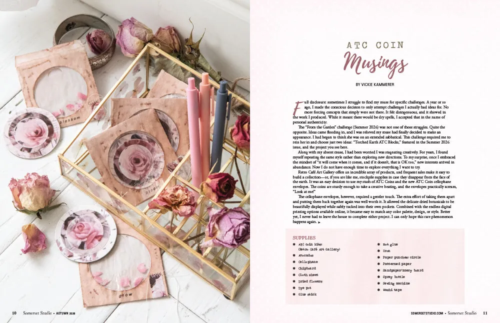 Stampington Somerset Studio Autumn 2026 blad PDF mixed-media