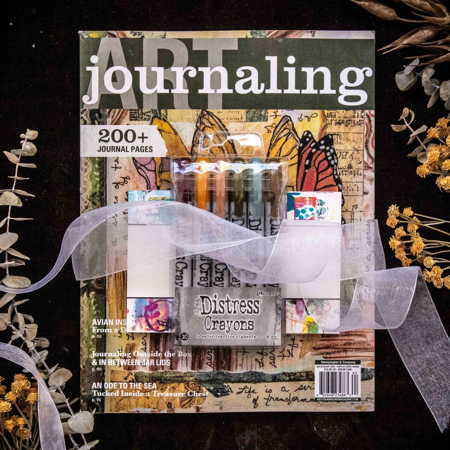 Stampington Art Journaling Distressed Collage bladpakke 3 deler
