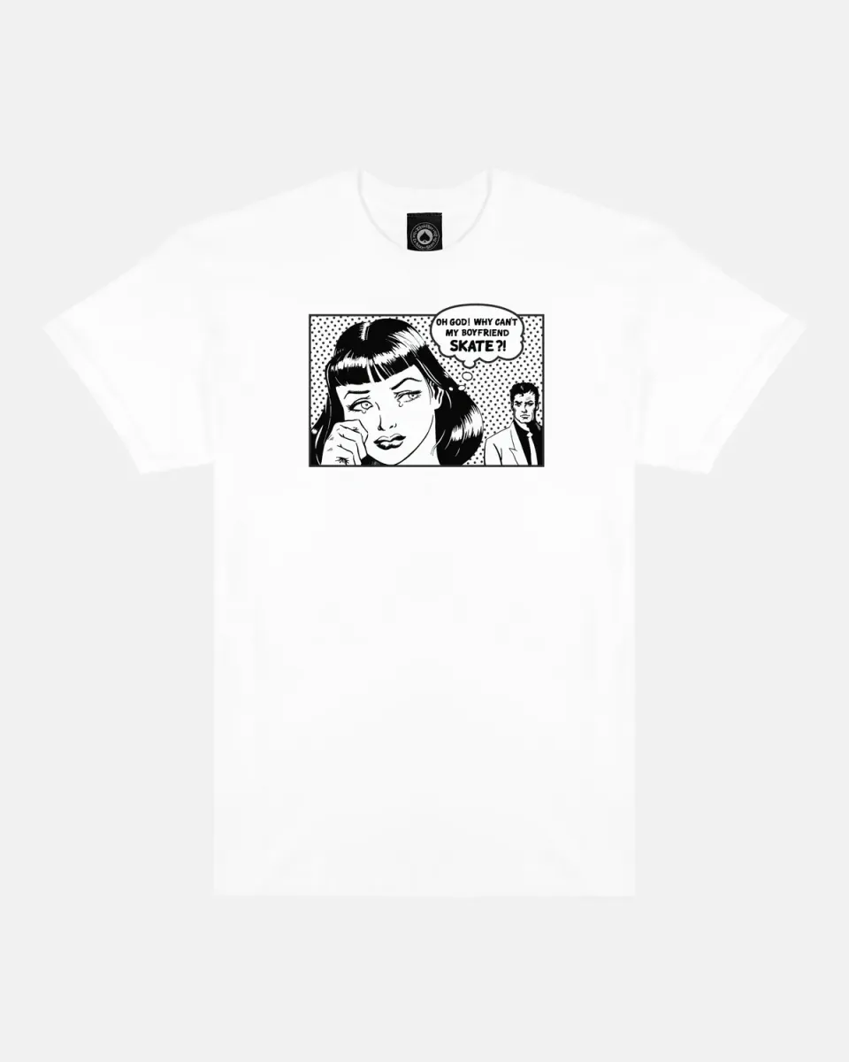Thrasher Boyfriend t-skjorte hvit dame