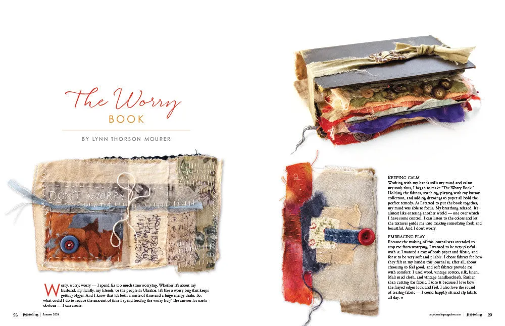 Stampington Art Journaling Summer 2024 blad digitalutgave collage