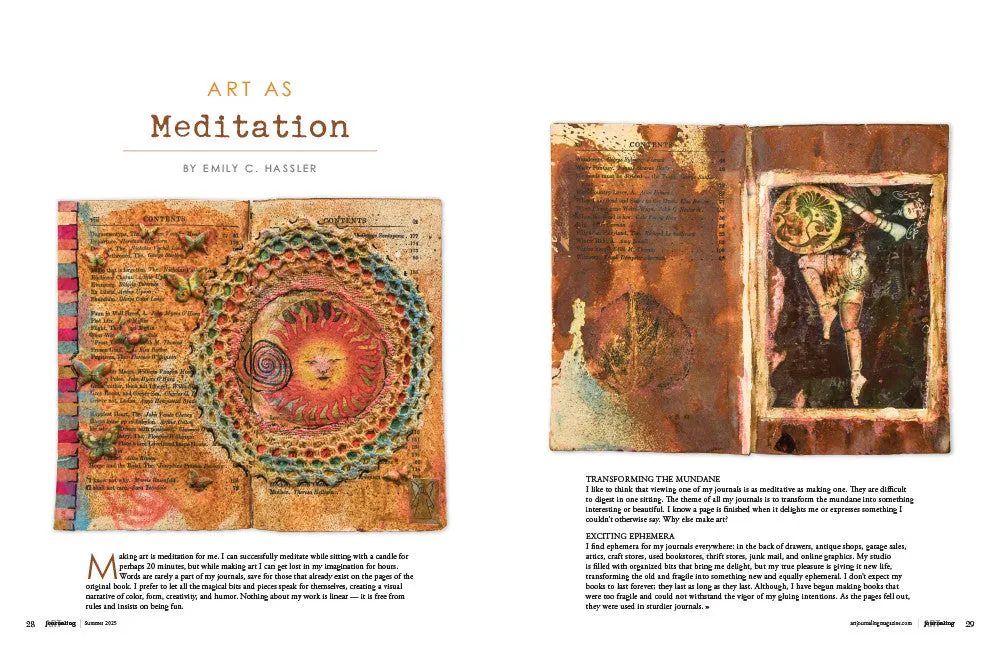 Stampington Art Journaling Summer 2025 blad akvarell