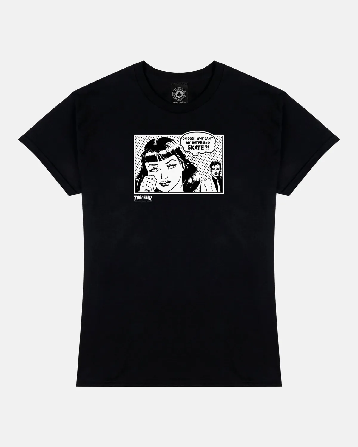 Thrasher Boyfriend t-skjorte dame svart bomull