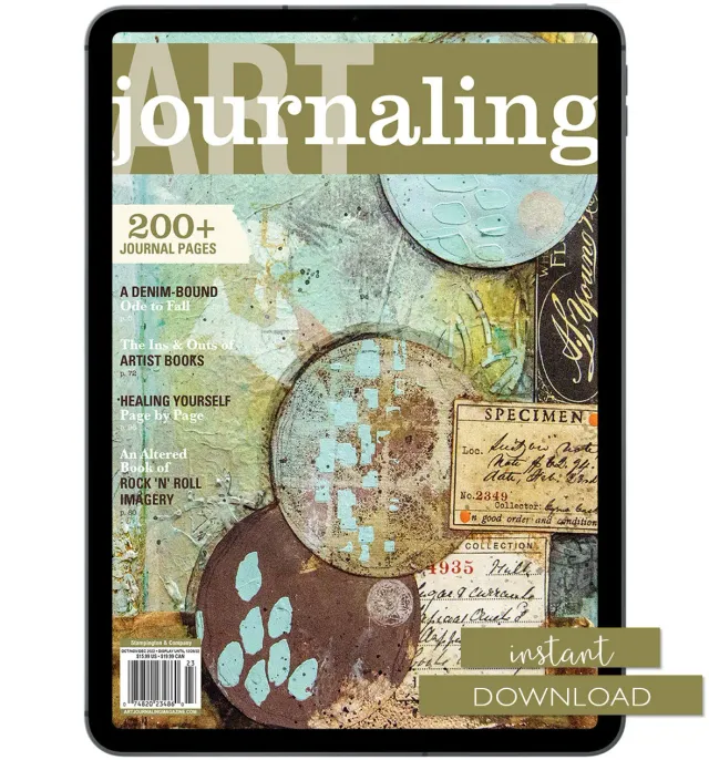 Stampington Art Journaling Autumn 2022 blad PDF-utgave