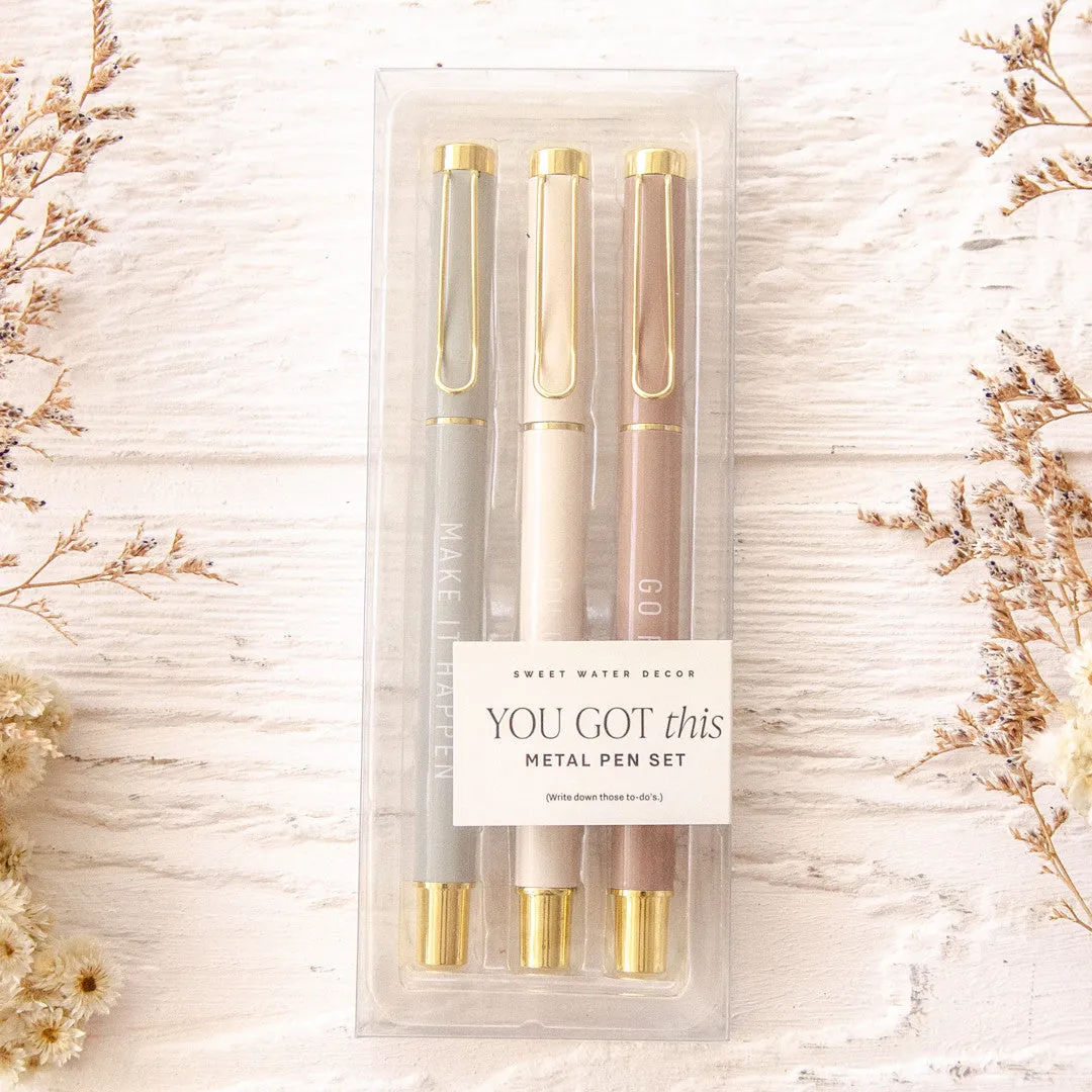 Sweet Water Decor You Got This metallpenner 3-pakning sort