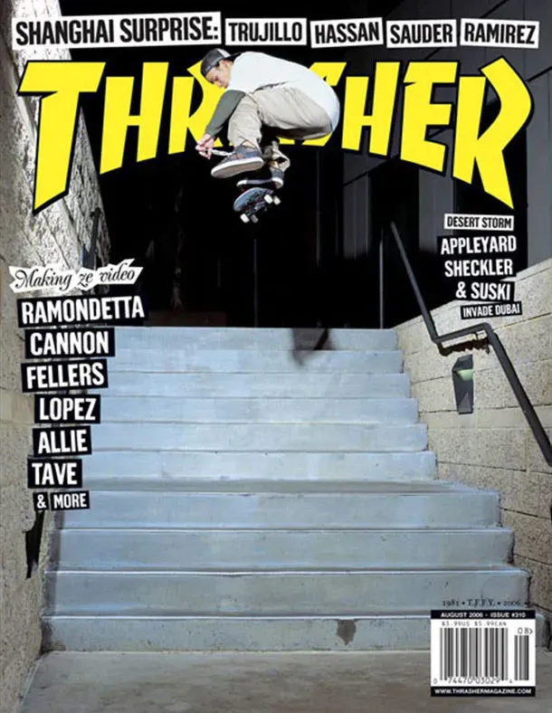 Thrasher Magazine august 2006 blad back issue