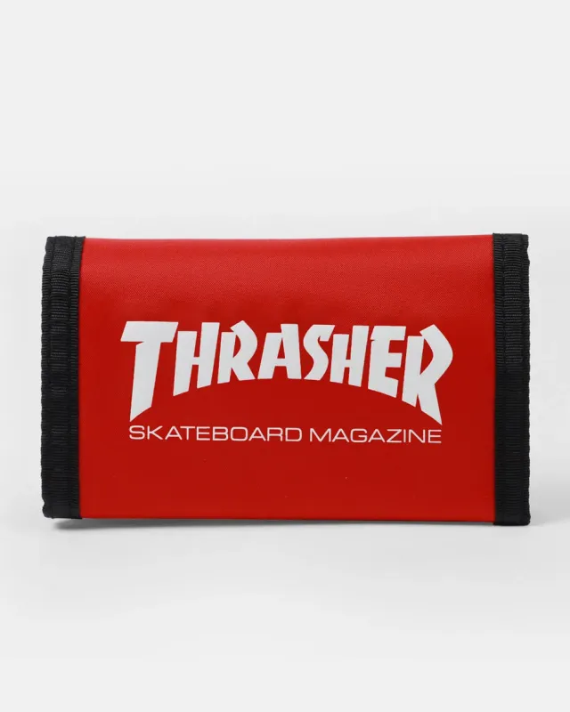 Thrasher Skate Mag Velcro Wallet lommebok rød