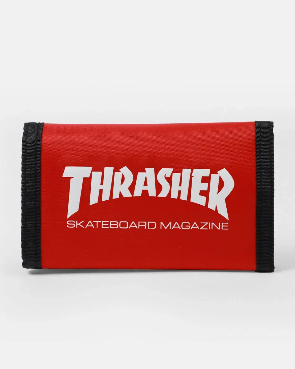 Thrasher Skate Mag Velcro Wallet lommebok rød