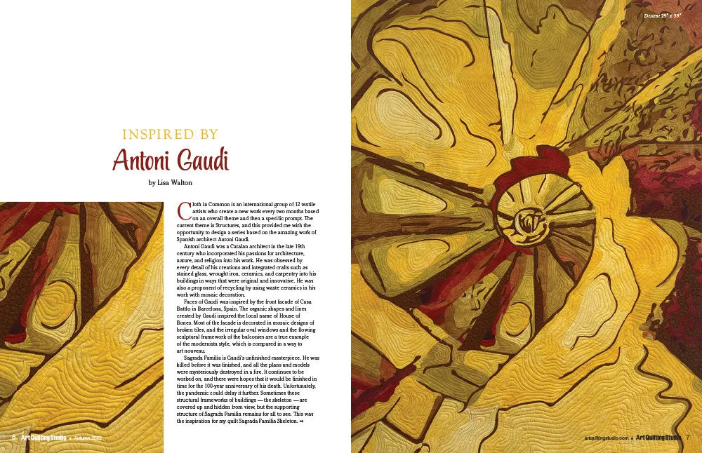 Stampington Art Quilting Studio Autumn 2022 blad digital PDF
