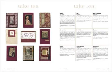 Stampington Take Ten Spring 2006 blad enkeltutgave kort