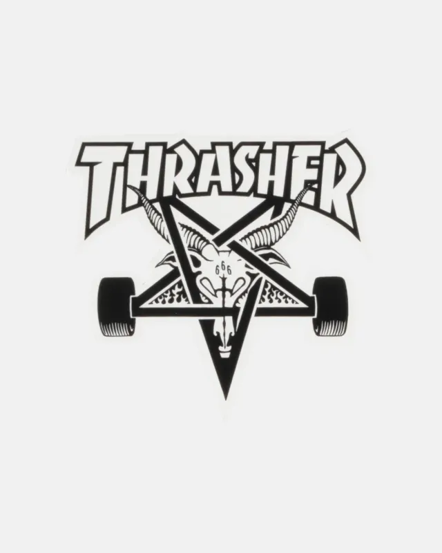 Thrasher Skategoat klistremerke svart vinyl