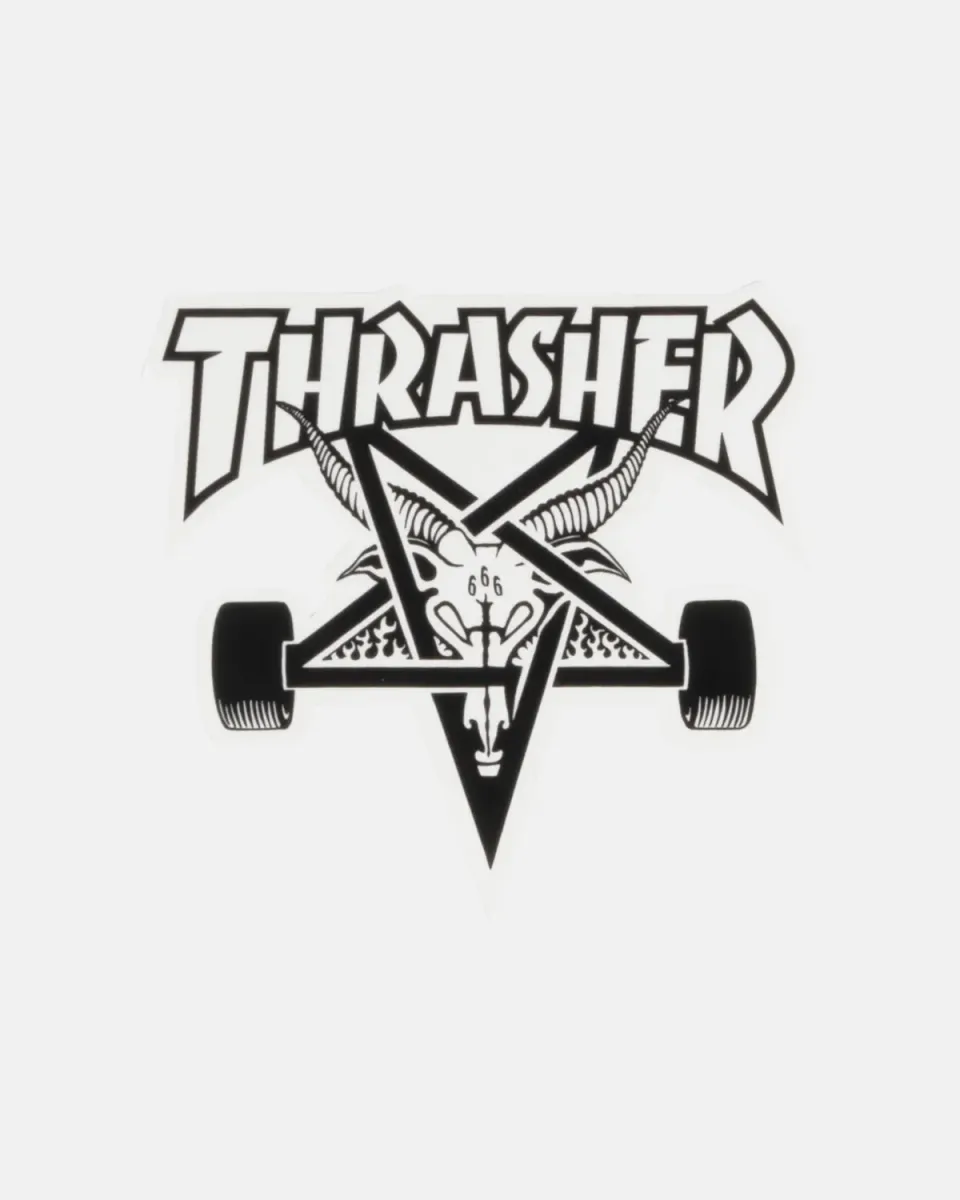 Thrasher Skategoat klistremerke svart vinyl