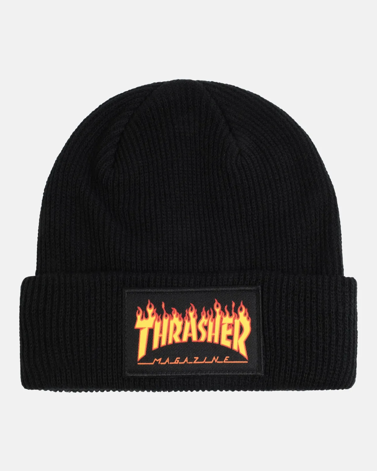 Thrasher Flame Patch lue svart akryl