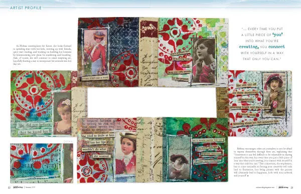 Stampington Art Journaling Summer 2019 blad PDF mixed media