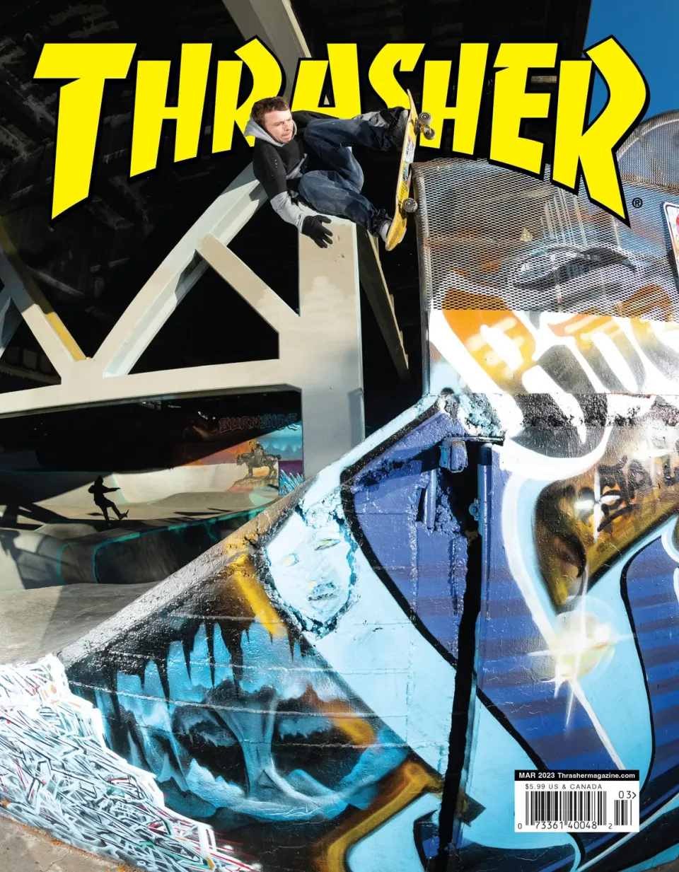 Thrasher Magazine mars 2023 blad – coverutgaven