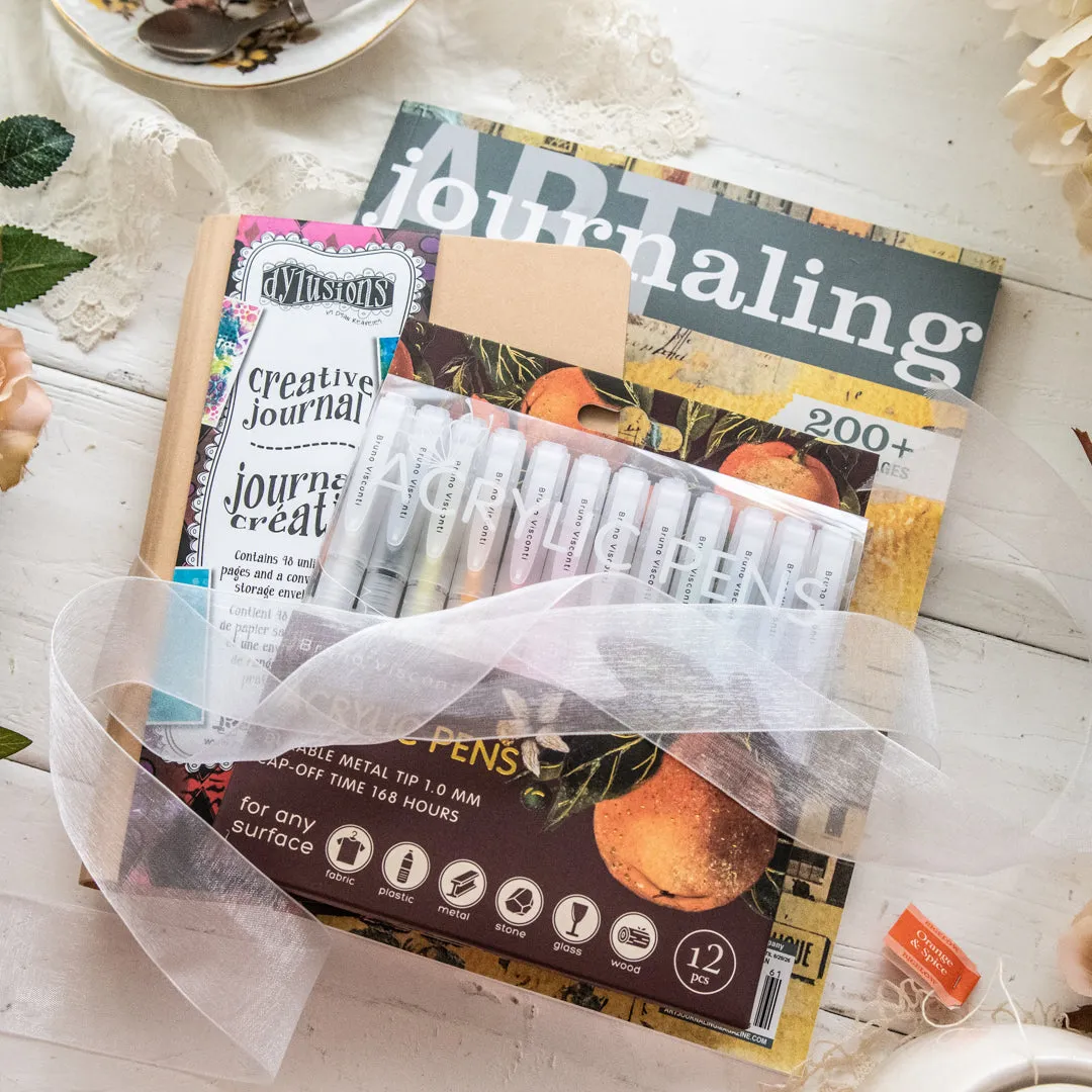 Stampington Art Journaling Spring Citrus bladpakke med journal