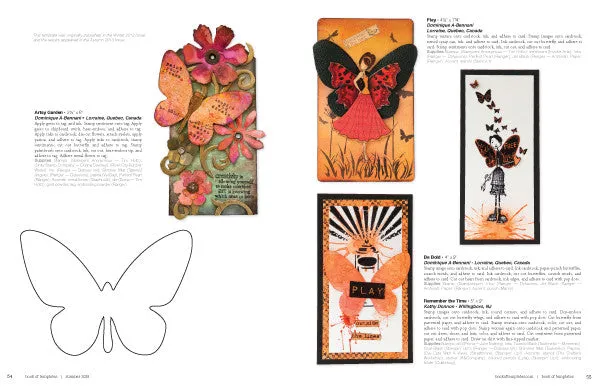 Stampington Book of Templates Premier Issue blad digital med maler