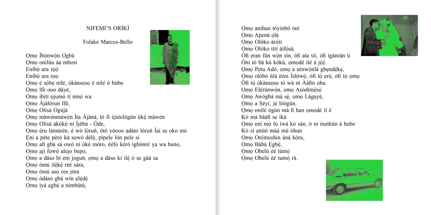 Apartamento Oríkì Material Affirmations blad Three Acts kunst