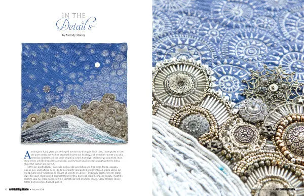 Stampington Art Quilting Studio Autumn 2019 blad lappeteknikk