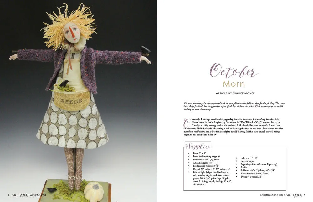 Stampington Art Doll Special Edition blad digital høst