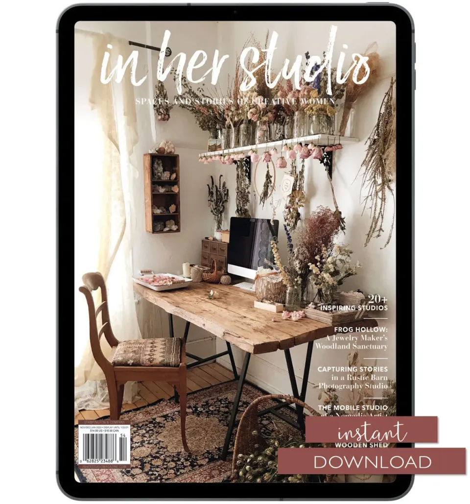 Stampington In Her Studio Winter 2021 blad digital vinter