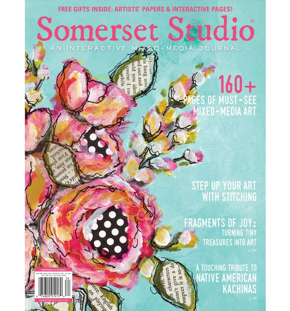 Somerset Studio Winter 2024 blad 176 sider mixed media