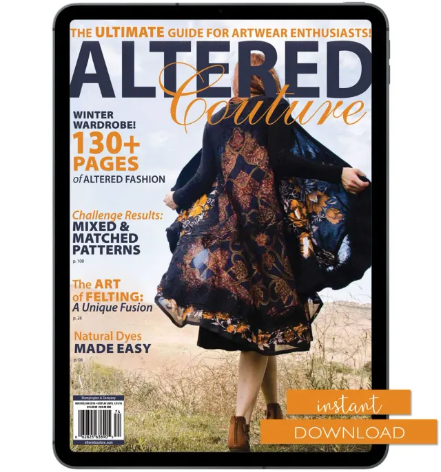 Stampington Altered Couture Winter 2018 blad PDF redesign