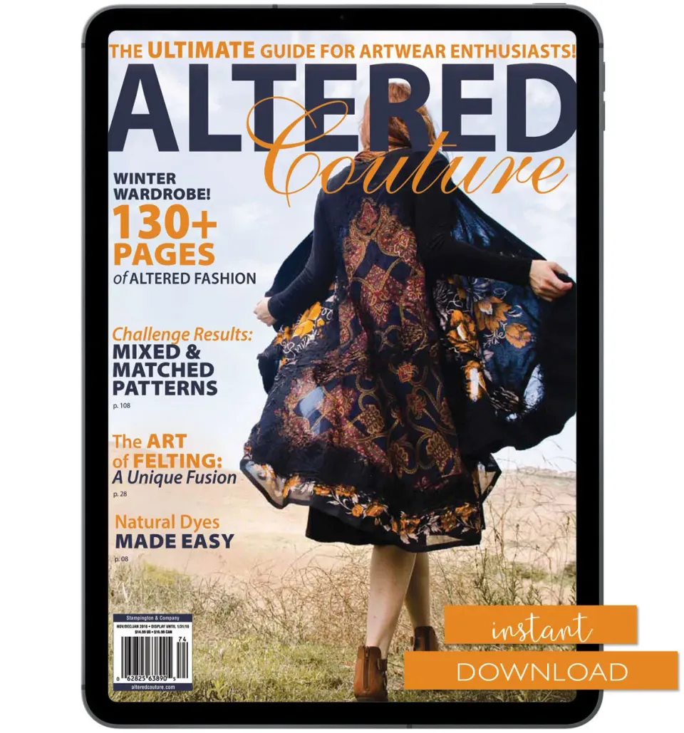 Stampington Altered Couture Winter 2018 blad PDF redesign