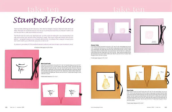 Stampington Take Ten Summer 2006 blad trykt kortlaging