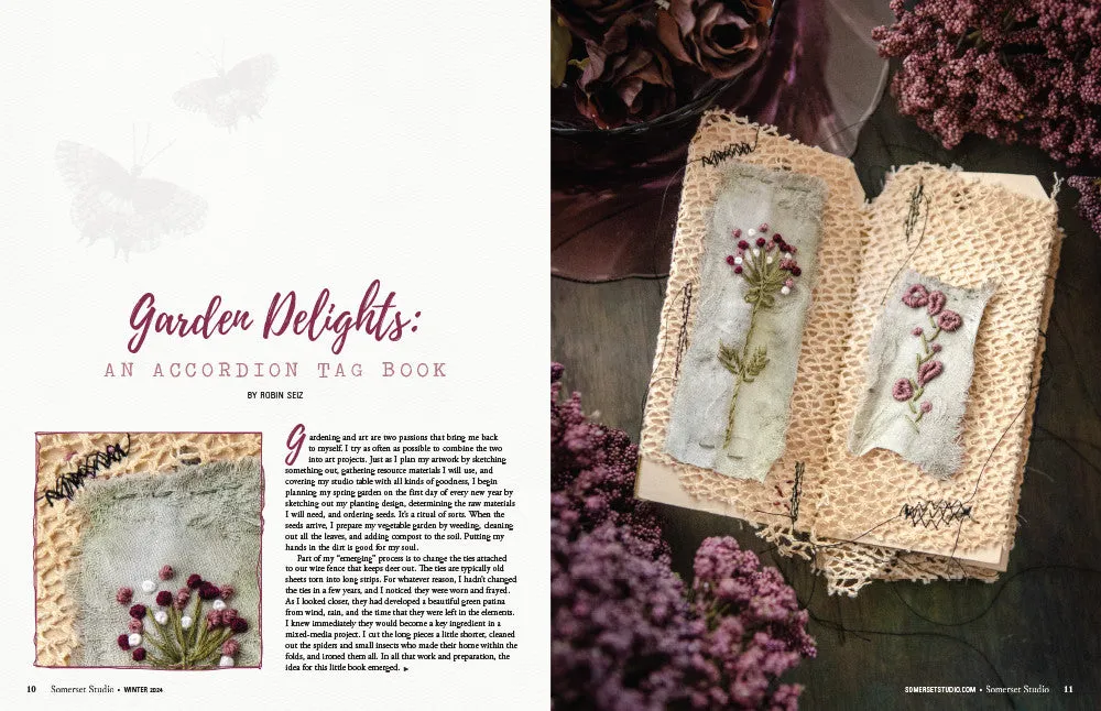 Stampington Somerset Studio Winter 2024 blad PDF mixed-media