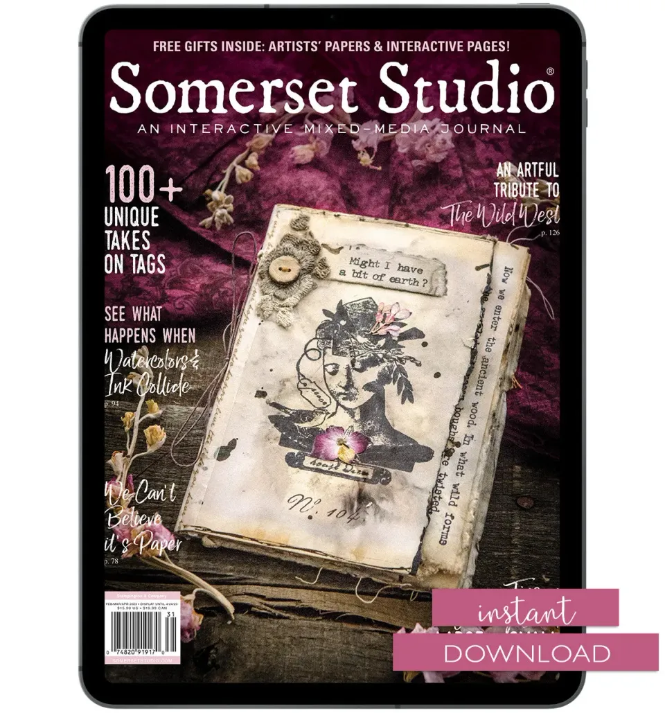Stampington Somerset Studio Spring 2023 blad PDF mixed-media