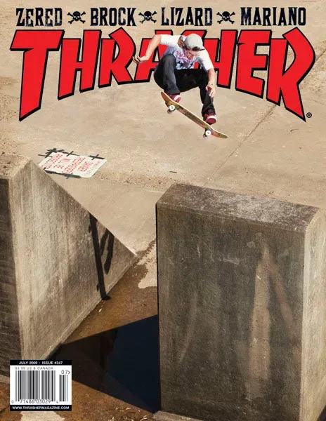 Thrasher July 2009 blad enkeltnummer skateboard