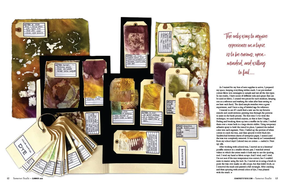 Stampington Somerset Studio Summer 2025 blad digital mixed-media
