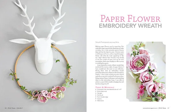 Stampington Somerset Home 2014 Volume 9 blad interiør og DIY