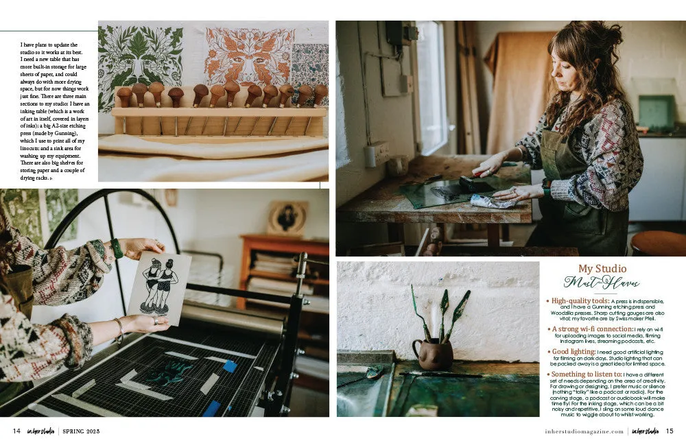 Stampington In Her Studio Spring 2025 blad atelier