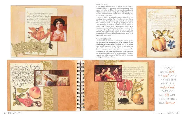 Stampington Art Journaling Spring 2016 blad digital utgave