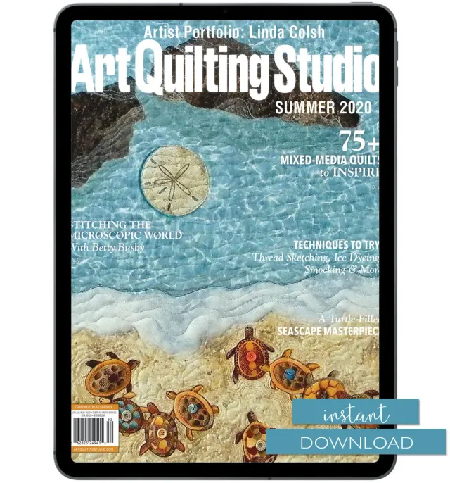 Stampington Art Quilting Studio Summer 2020 blad digital quilt